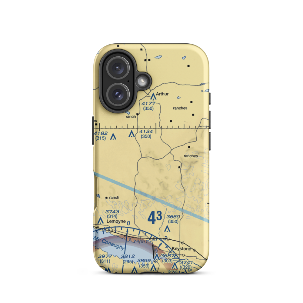 Packard Ranch Airport (42NE) VFR Sectional  Tough iPhone Case iPhone 16 model shown