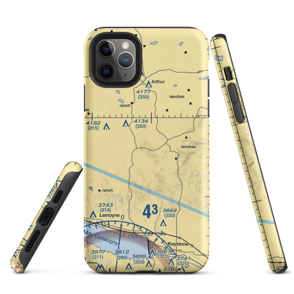 Packard Ranch Airport (42NE) VFR Sectional  Tough iPhone Case iPhone 11 Pro Max model shown