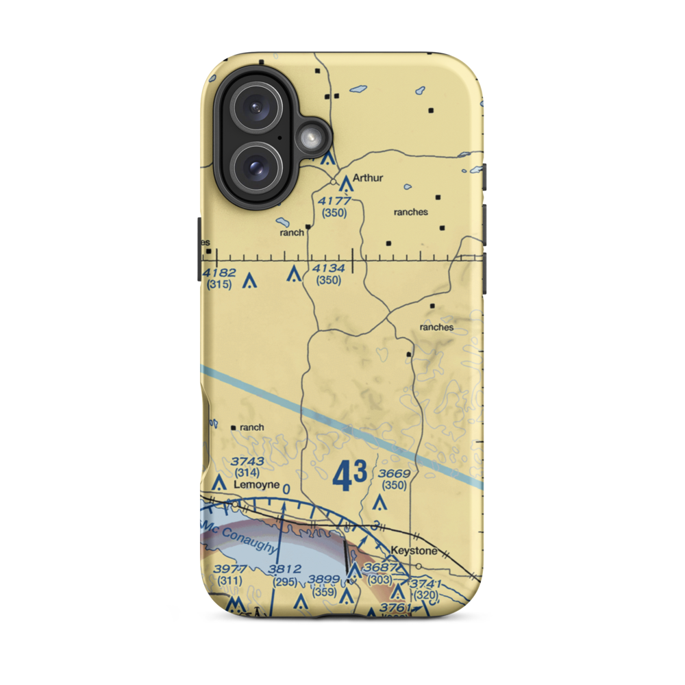 Packard Ranch Airport (42NE) VFR Sectional  Tough iPhone Case iPhone 16 Plus model shown