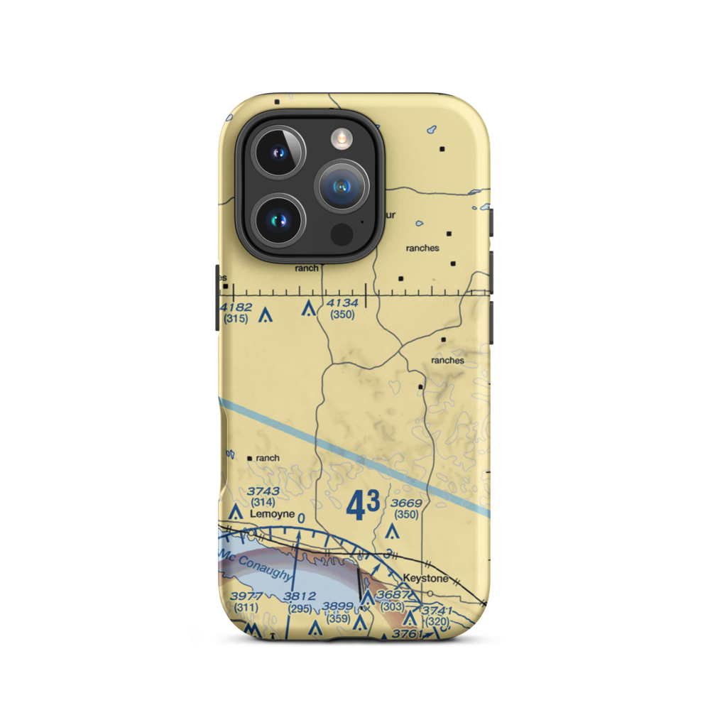 Packard Ranch Airport (42NE) VFR Sectional  Tough iPhone Case iPhone 16 Pro model shown