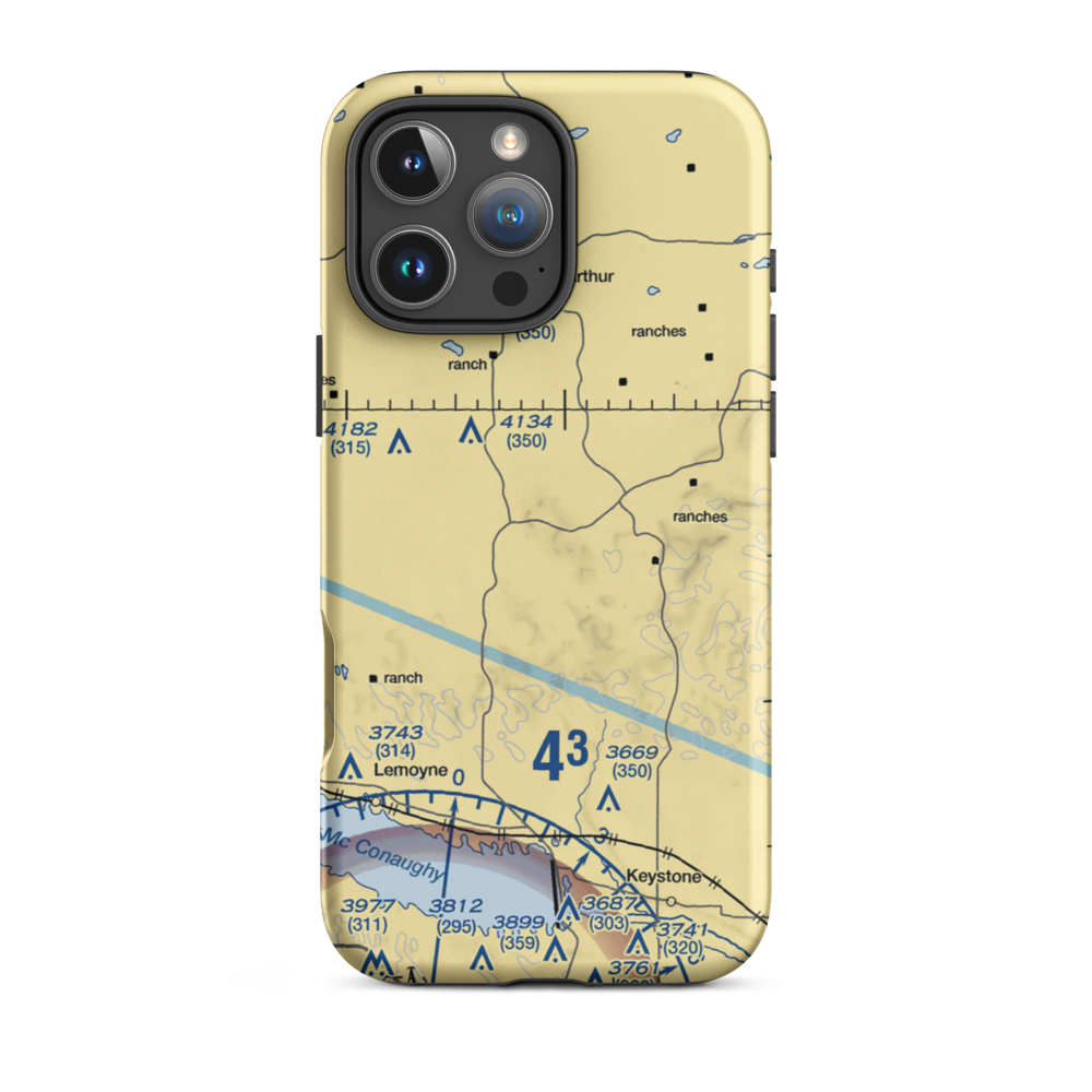 Packard Ranch Airport (42NE) VFR Sectional  Tough iPhone Case iPhone 16 Pro Max model shown