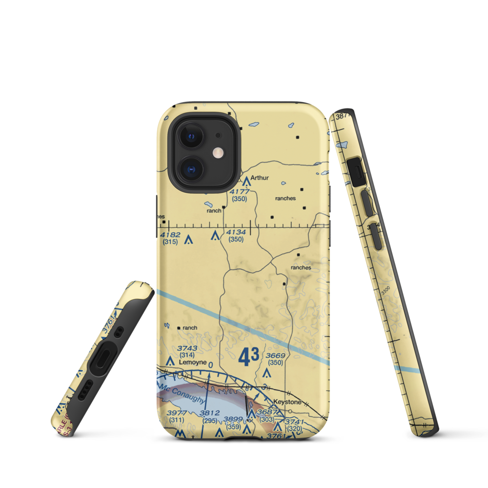 Packard Ranch Airport (42NE) VFR Sectional  Tough iPhone Case iPhone 12 mini model shown