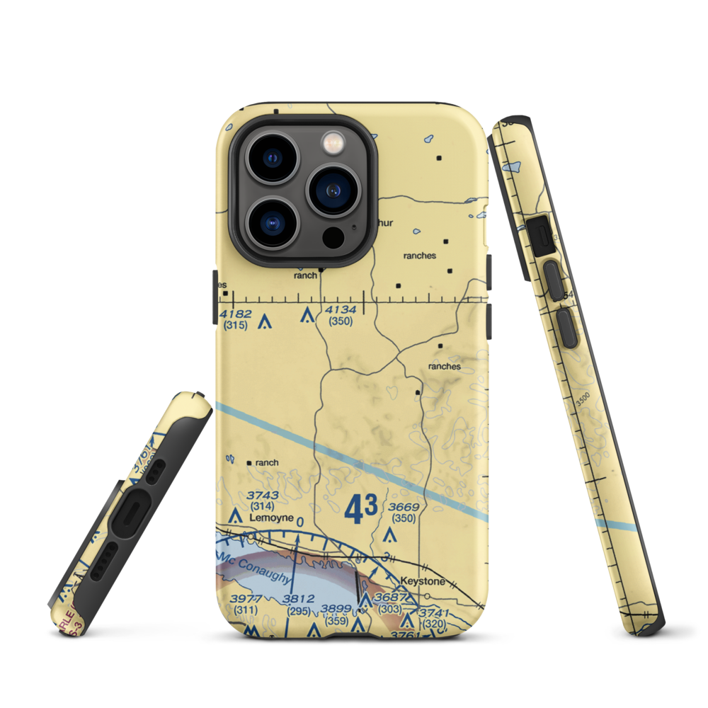 Packard Ranch Airport (42NE) VFR Sectional  Tough iPhone Case iPhone 13 Pro model shown