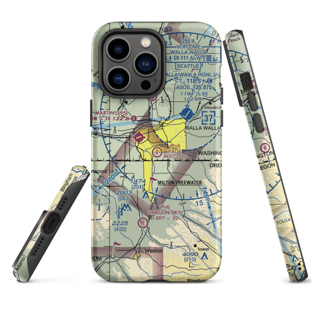 Page Airport (WA10) VFR Sectional  Tough iPhone Case iPhone 14 Pro Max model shown