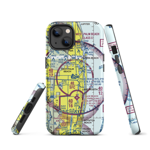 Palm Beach International Airport (PBI) VFR Sectional  Tough iPhone Case