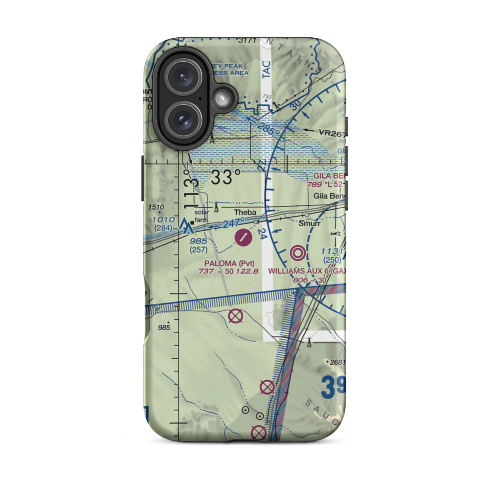 Paloma Ranch Airport (29AZ) VFR Sectional  Tough iPhone Case iPhone 16 Plus model shown