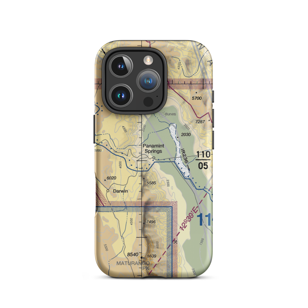 Panamint Springs Airstrip (US-0163) VFR Sectional  Tough iPhone Case iPhone 16 Pro model shown