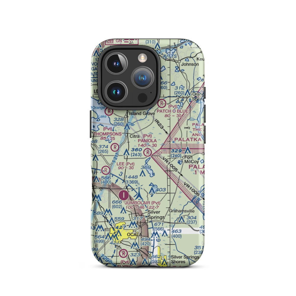 Paniola Air Ranch Airport (FD14) VFR Sectional  Tough iPhone Case iPhone 16 Pro model shown