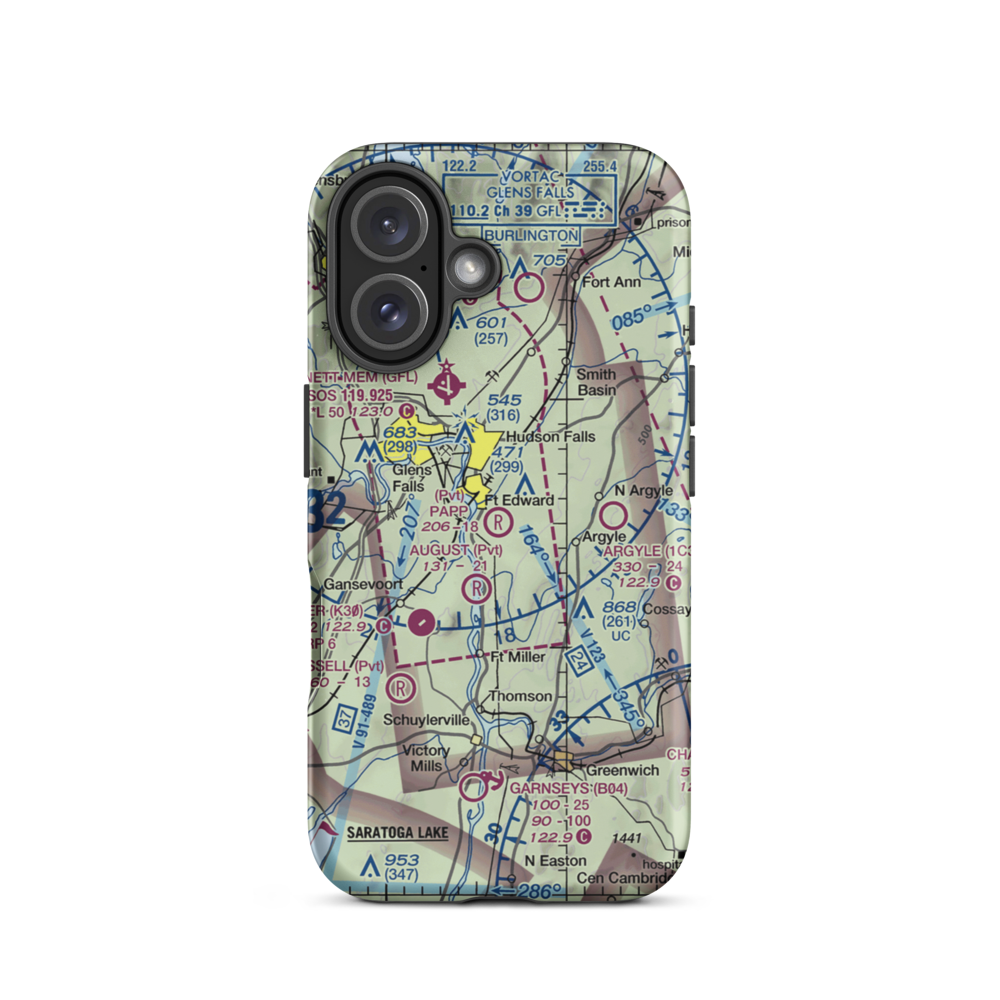 Papp Airpark (16NY) VFR Sectional  Tough iPhone Case iPhone 16 model shown