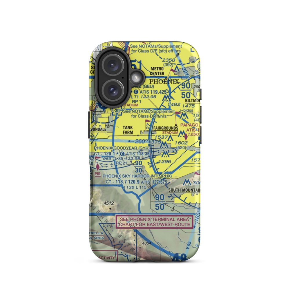 Paradise Air Park (1AZ2) VFR Sectional  Tough iPhone Case iPhone 16 model shown