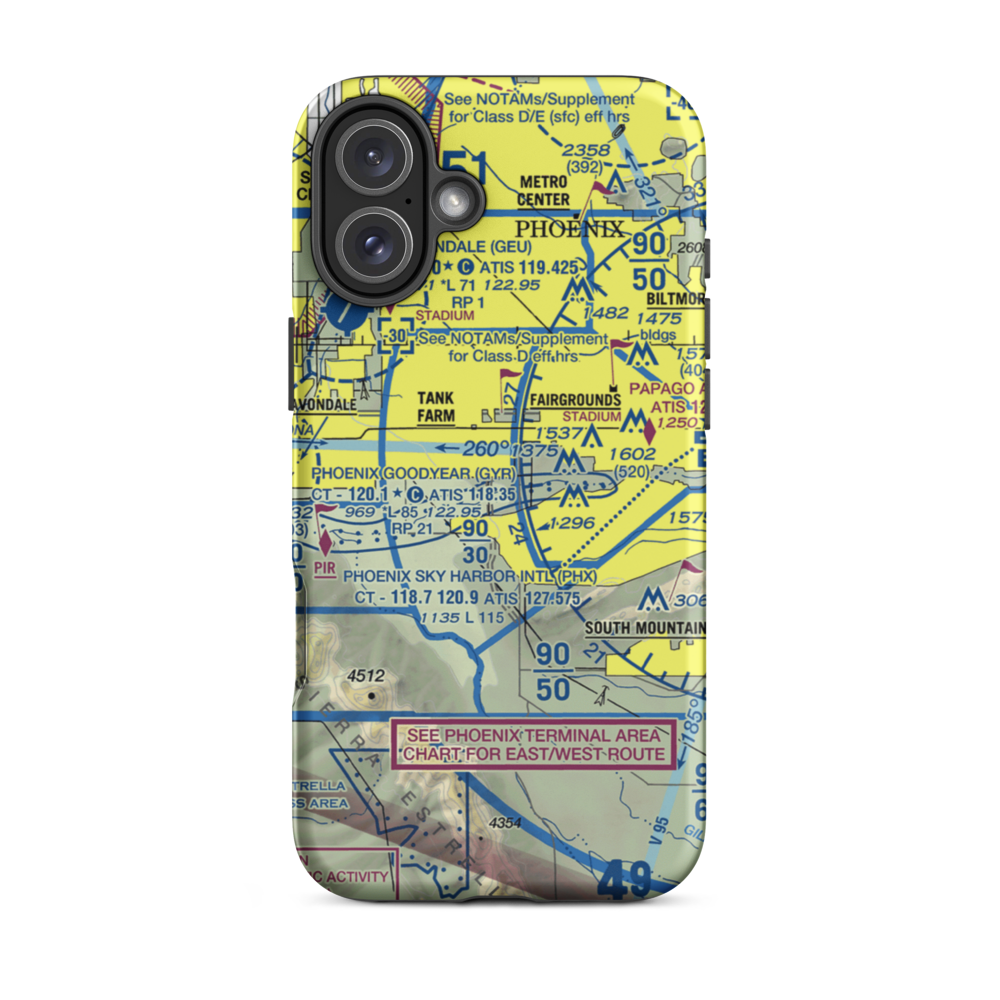 Paradise Air Park (1AZ2) VFR Sectional  Tough iPhone Case iPhone 16 Plus model shown