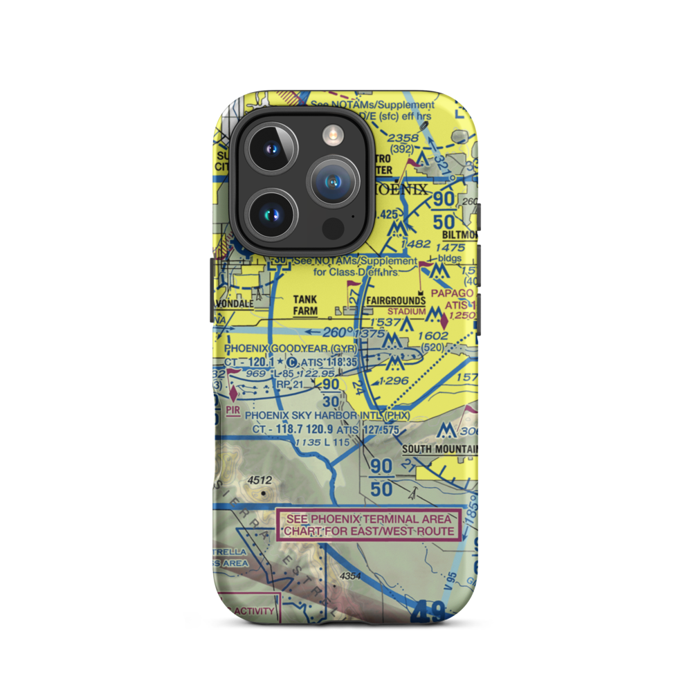 Paradise Air Park (1AZ2) VFR Sectional  Tough iPhone Case iPhone 16 Pro model shown