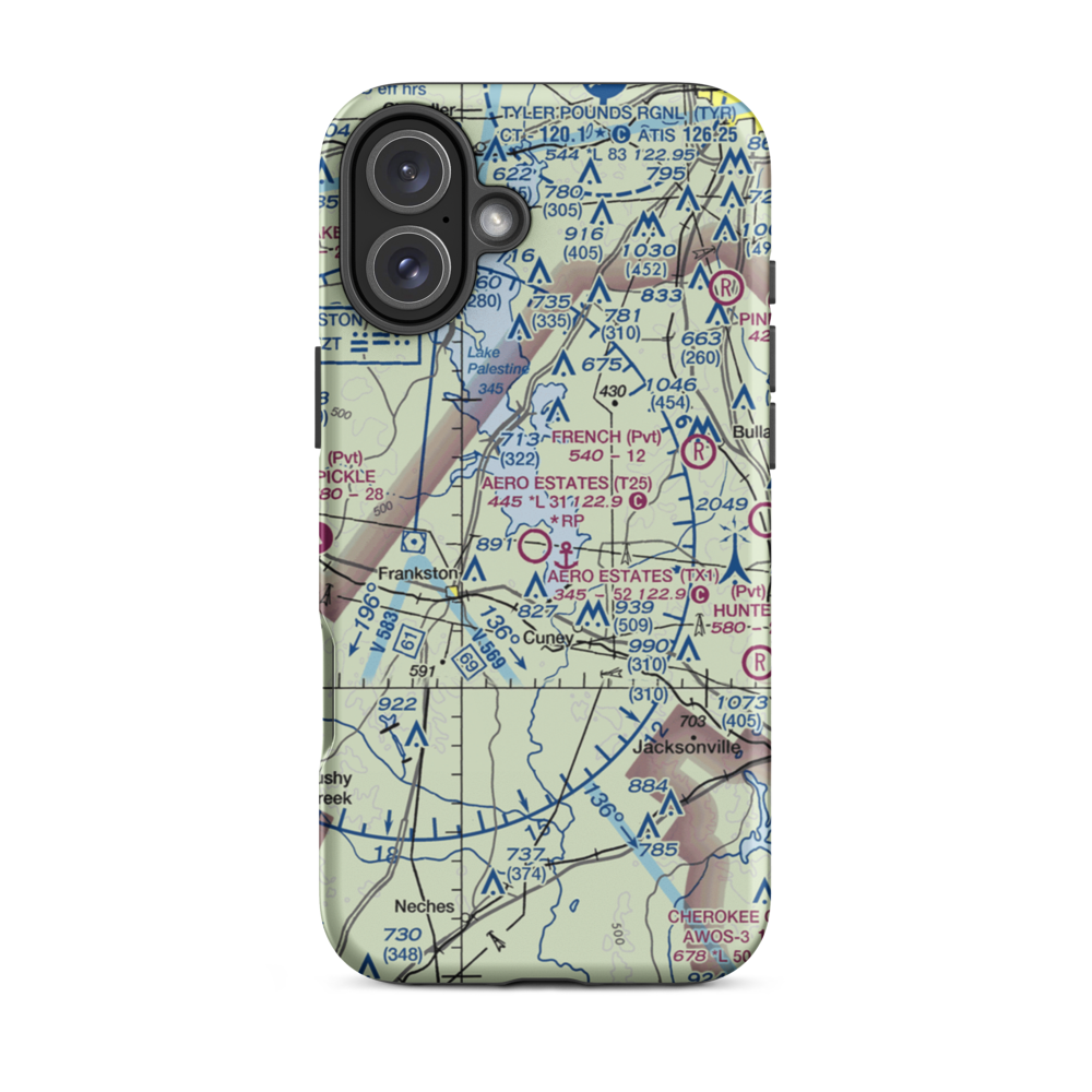 Paradise Point Airport (3TX1) VFR Sectional  Tough iPhone Case iPhone 16 Plus model shown