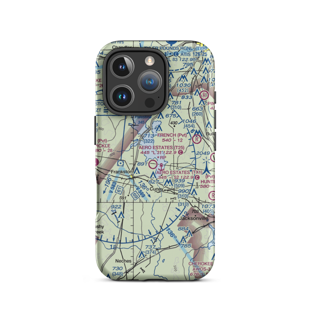 Paradise Point Airport (3TX1) VFR Sectional  Tough iPhone Case iPhone 16 Pro model shown
