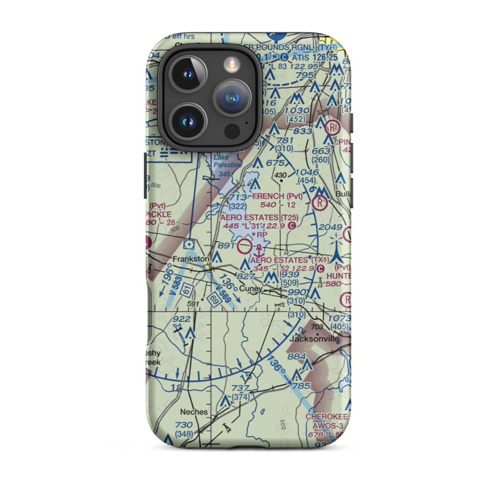 Paradise Point Airport (3TX1) VFR Sectional  Tough iPhone Case iPhone 16 Pro Max model shown