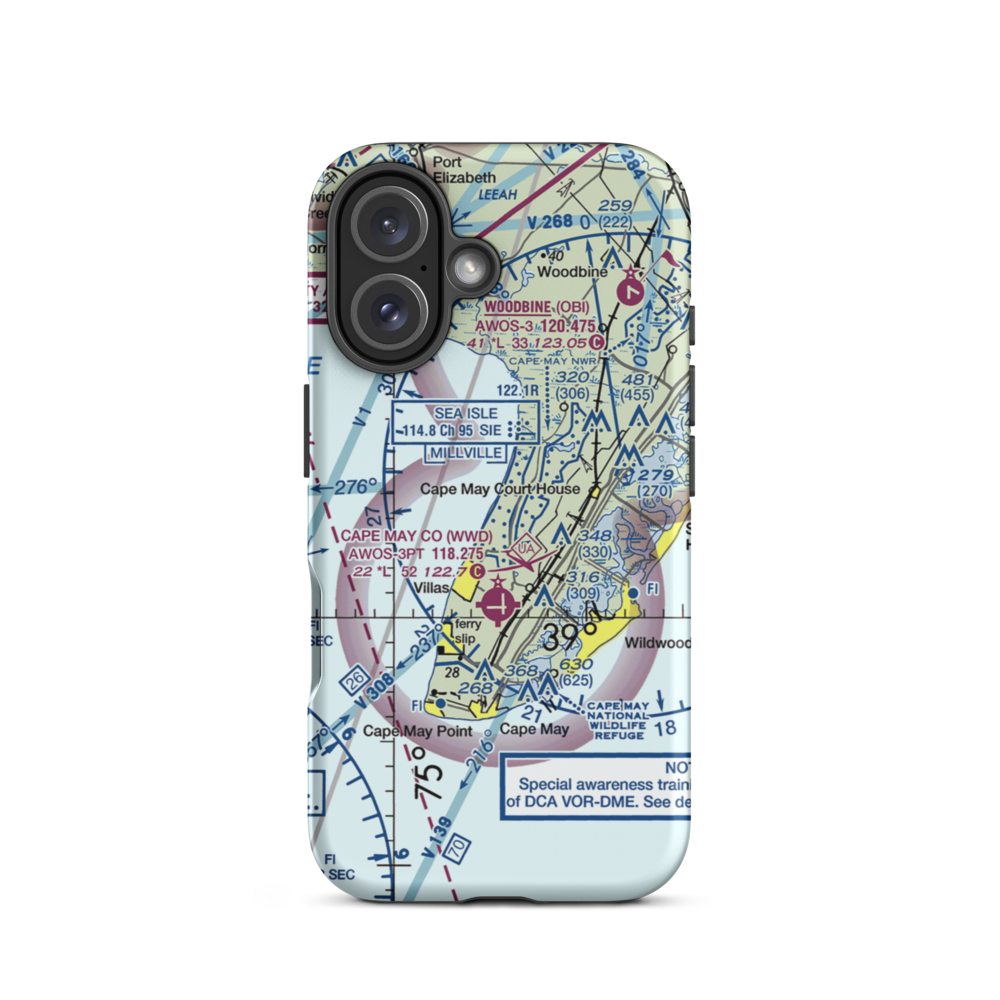 Paramount Air Airport (JY04) VFR Sectional  Tough iPhone Case iPhone 16 model shown