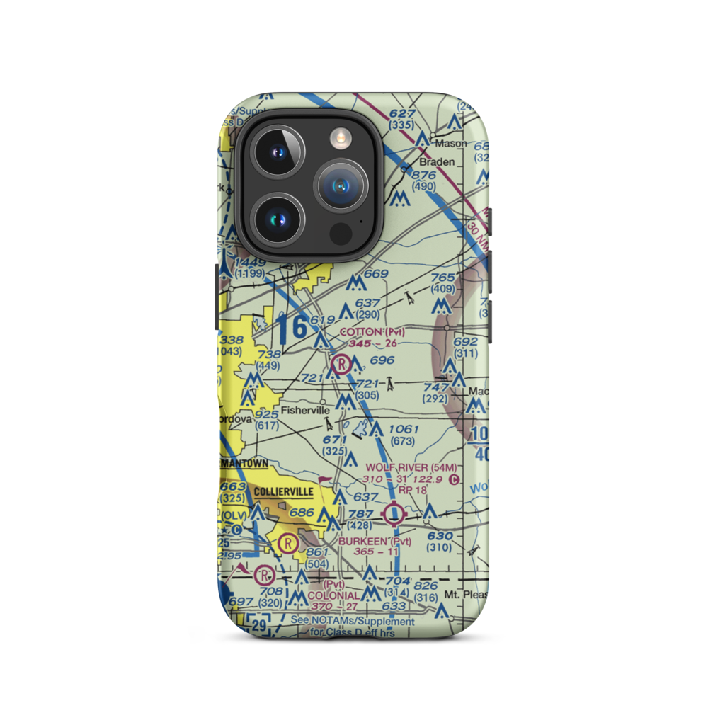Parker Airport (8TN1) VFR Sectional  Tough iPhone Case iPhone 16 Pro model shown