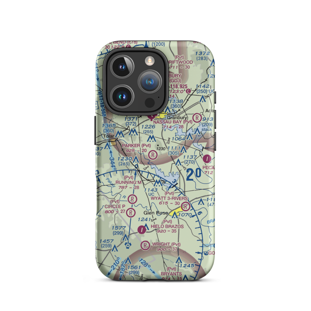 Parker Airport (TS89) VFR Sectional  Tough iPhone Case iPhone 16 Pro model shown
