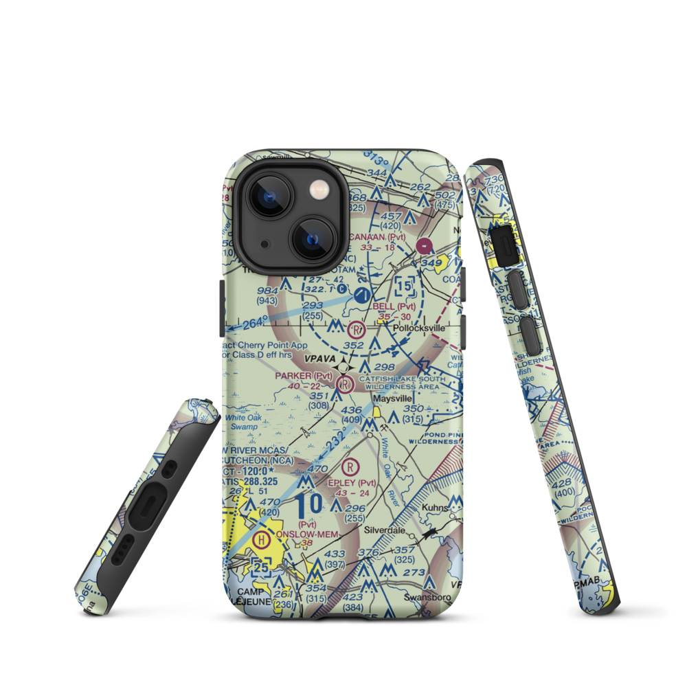Parker Field (8NC7) VFR Sectional  Tough iPhone Case iPhone 13 mini model shown