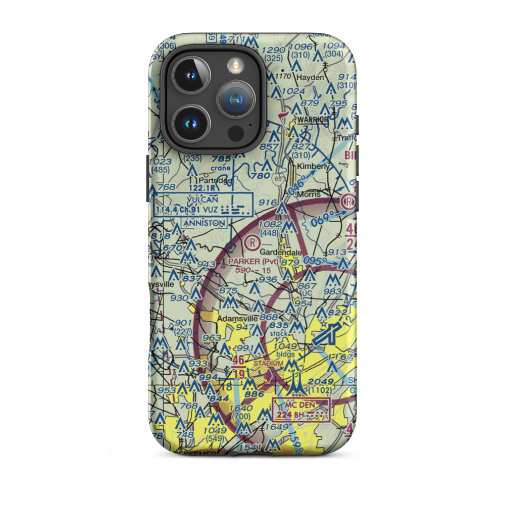 Parker Field (AL18) VFR Sectional  Tough iPhone Case iPhone 16 Pro Max model shown