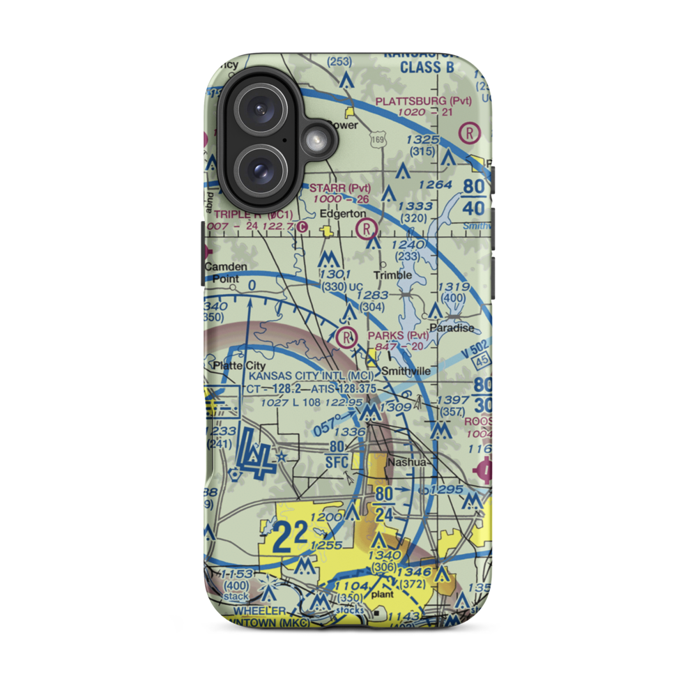 Parks Field (92MU) VFR Sectional  Tough iPhone Case iPhone 16 Plus model shown