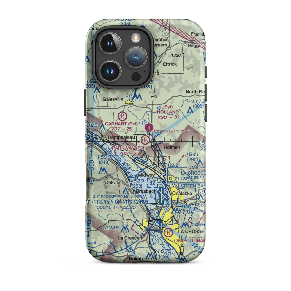 Parkway Farm Strip (09WI) VFR Sectional  Tough iPhone Case iPhone 16 Pro Max model shown