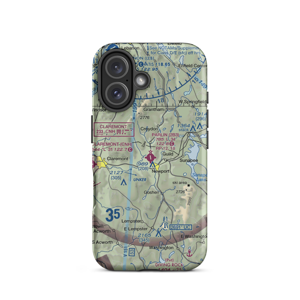 Parlin Field (2B3) VFR Sectional  Tough iPhone Case iPhone 16 model shown