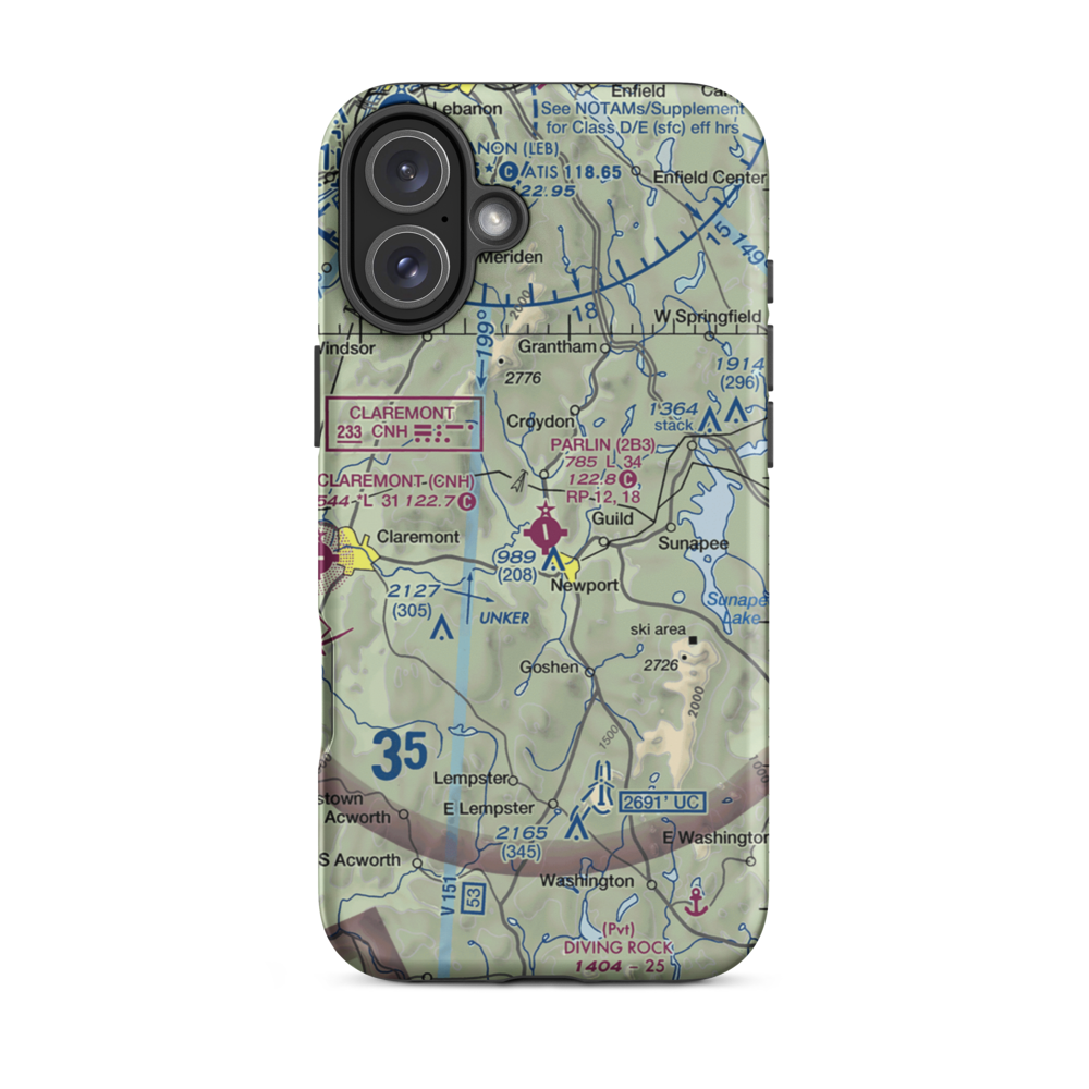 Parlin Field (2B3) VFR Sectional  Tough iPhone Case iPhone 16 Plus model shown