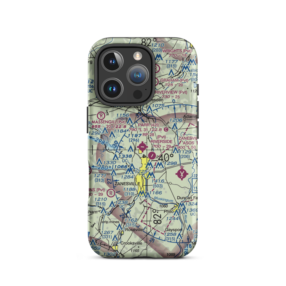 Parr Airport (42I) VFR Sectional  Tough iPhone Case iPhone 16 Pro model shown