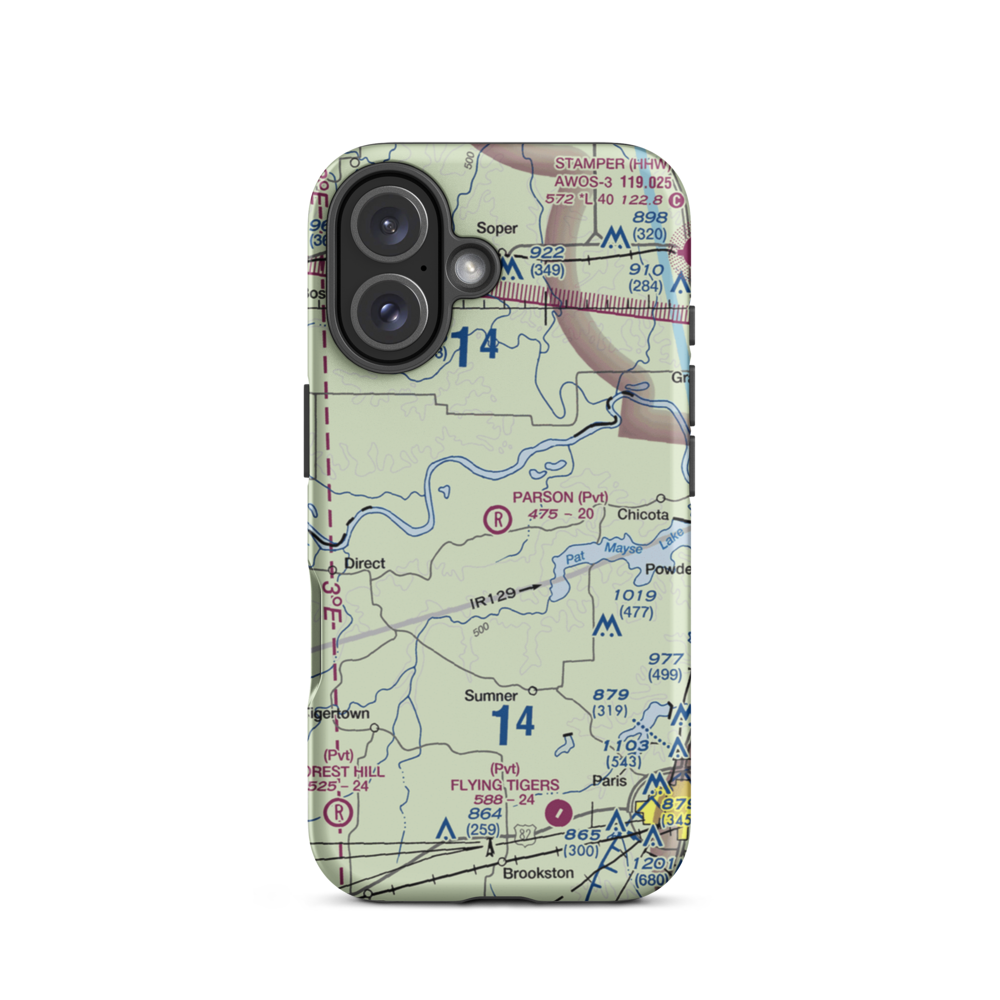 Parson Field (XS88) VFR Sectional  Tough iPhone Case iPhone 16 model shown