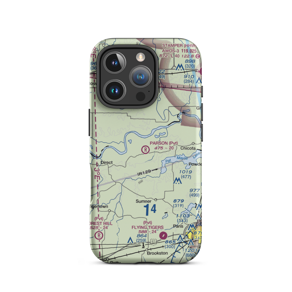 Parson Field (XS88) VFR Sectional  Tough iPhone Case iPhone 16 Pro model shown