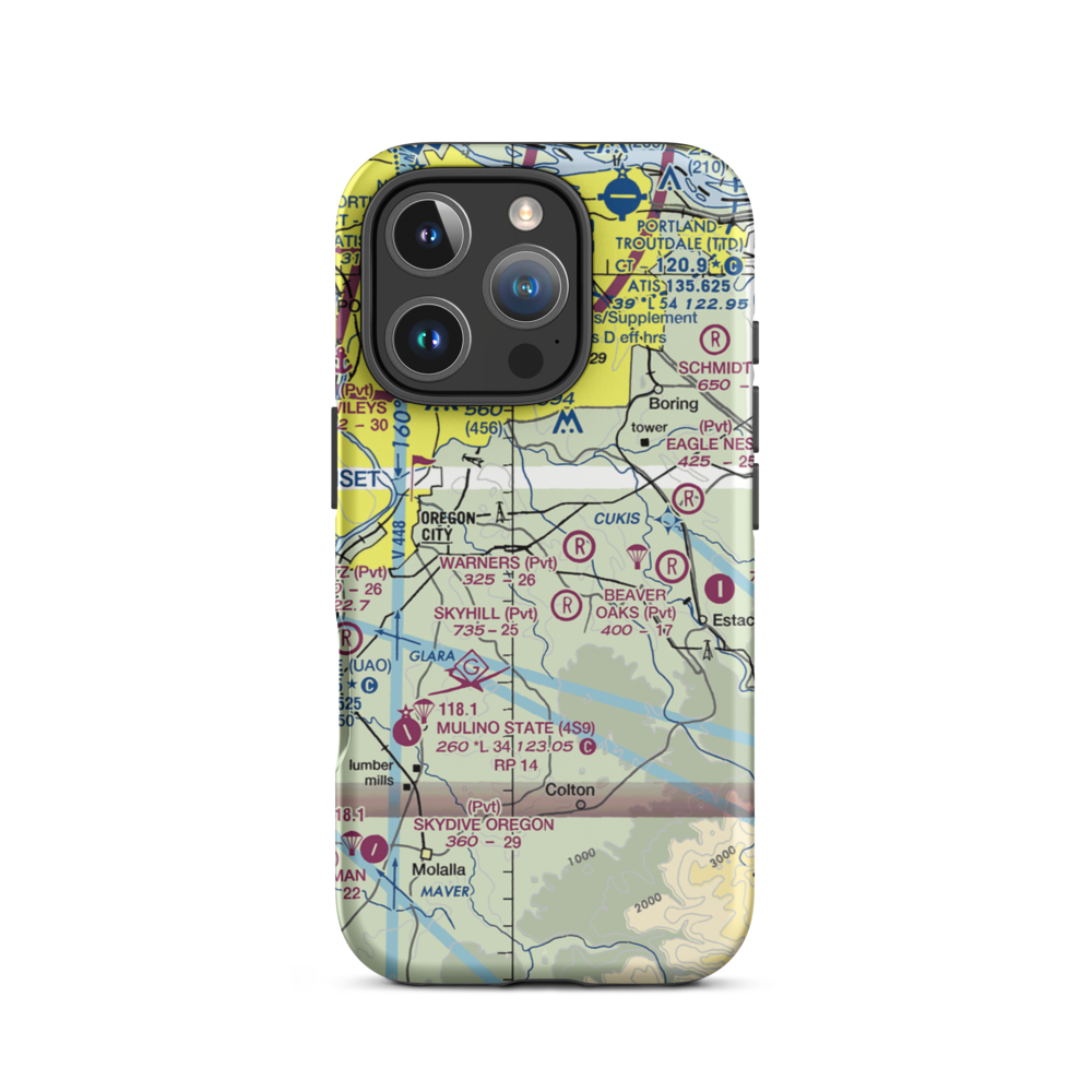 Parson Landing Airport (7OR9) VFR Sectional  Tough iPhone Case iPhone 16 Pro model shown