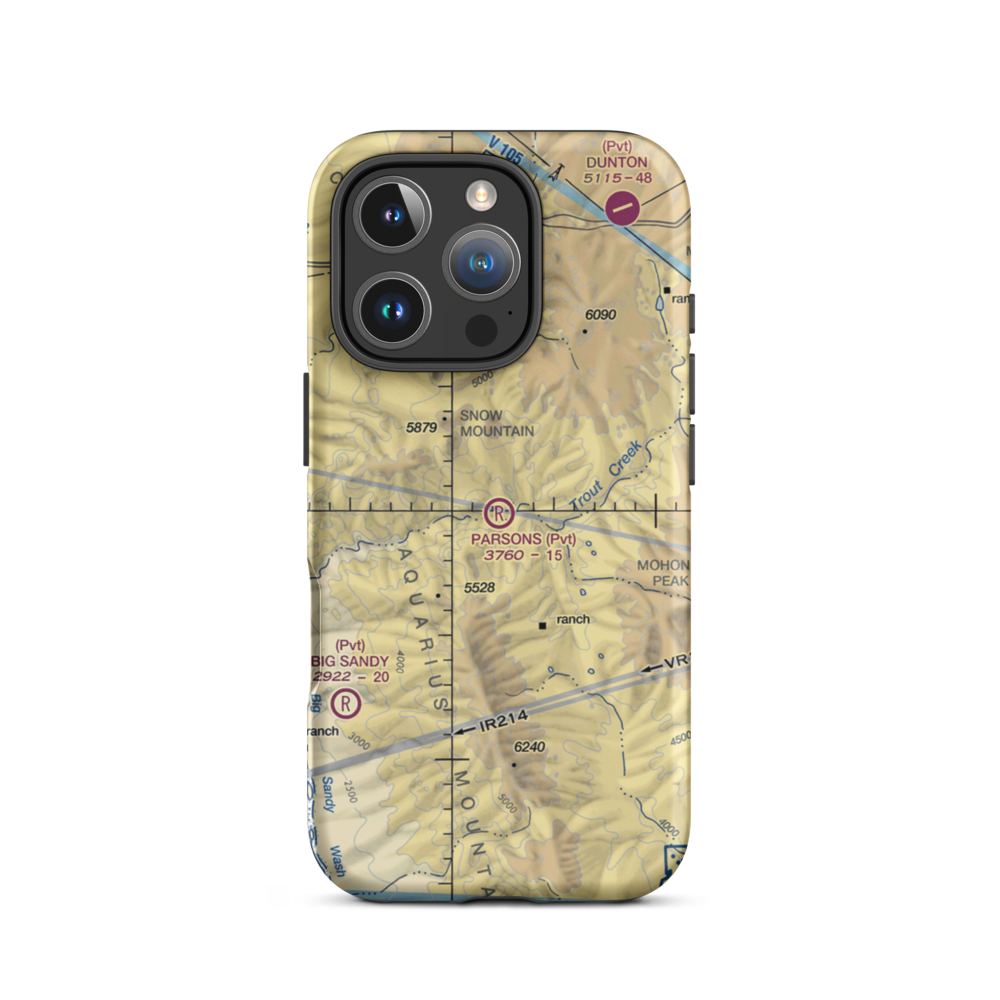 Parsons Field (4AZ6) VFR Sectional  Tough iPhone Case iPhone 16 Pro model shown