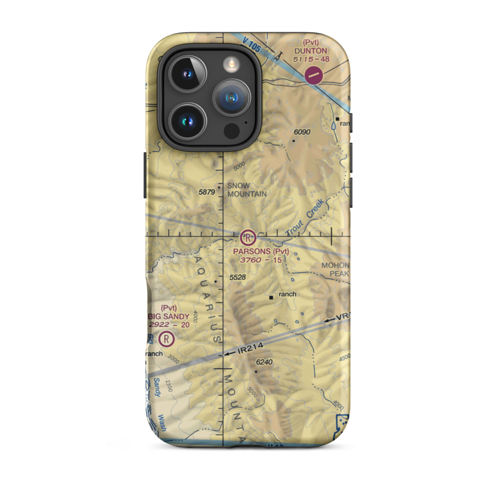 Parsons Field (4AZ6) VFR Sectional  Tough iPhone Case iPhone 16 Pro Max model shown