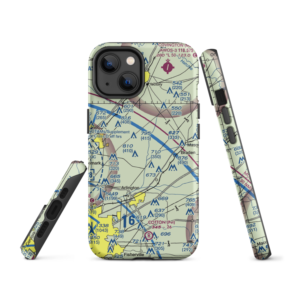 Parsons Field (TN58) VFR Sectional  Tough iPhone Case iPhone 14 model shown