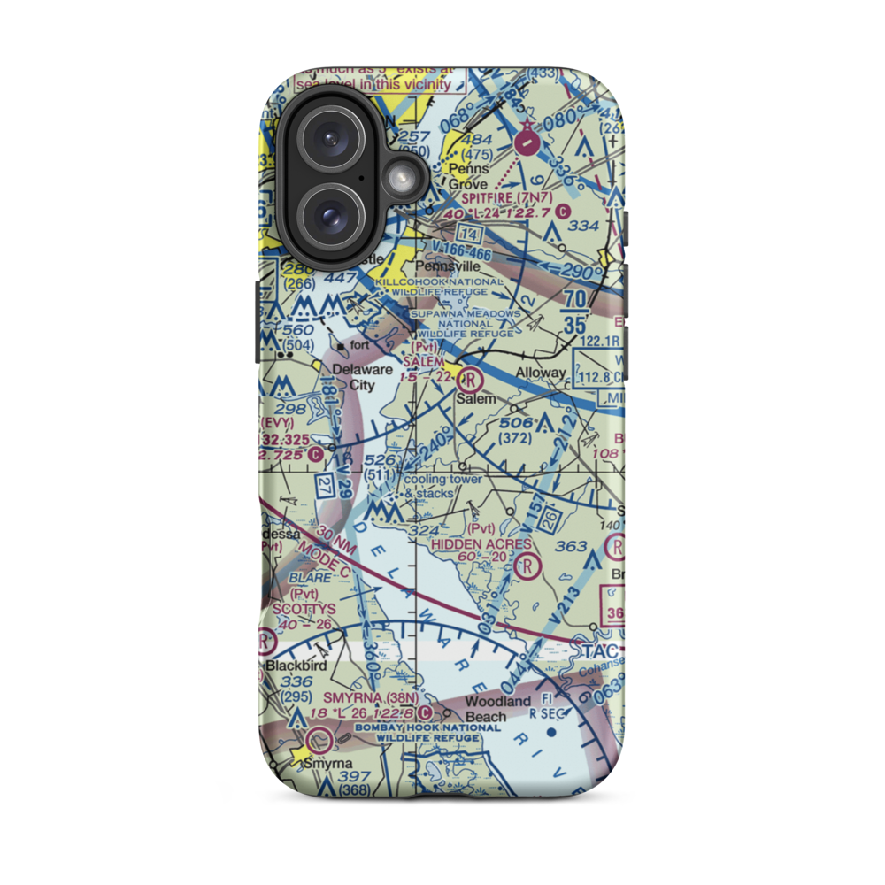 Paruszewski Farm Strip (NJ30) VFR Sectional  Tough iPhone Case iPhone 16 Plus model shown