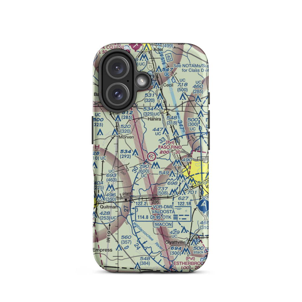 Paso Fino Farm Airport (0GA8) VFR Sectional  Tough iPhone Case iPhone 16 model shown