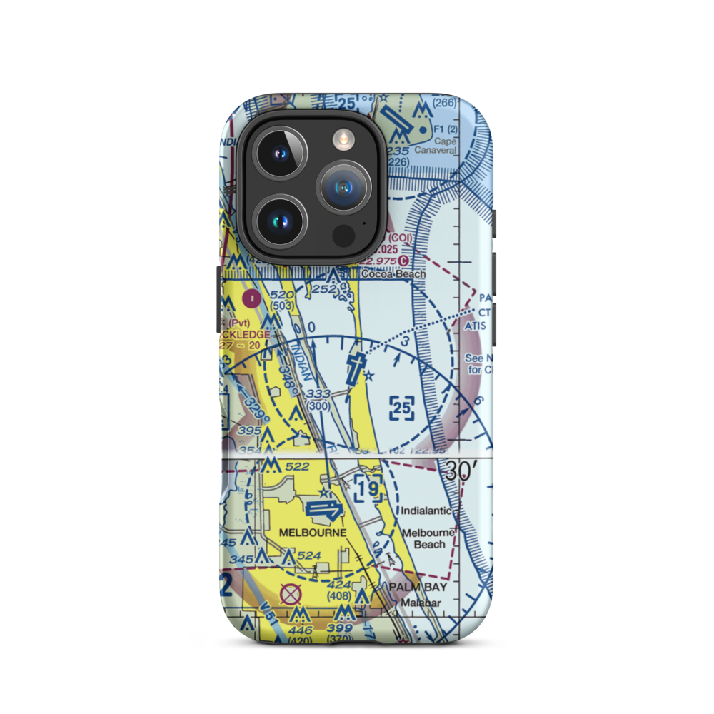 Patrick Air Force Base (COF) VFR Sectional  Tough iPhone Case iPhone 16 Pro model shown