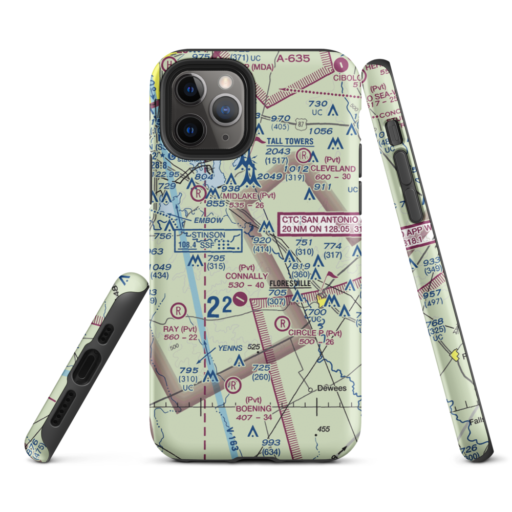 Patton Air Park (TT05) VFR Sectional  Tough iPhone Case iPhone 11 Pro model shown
