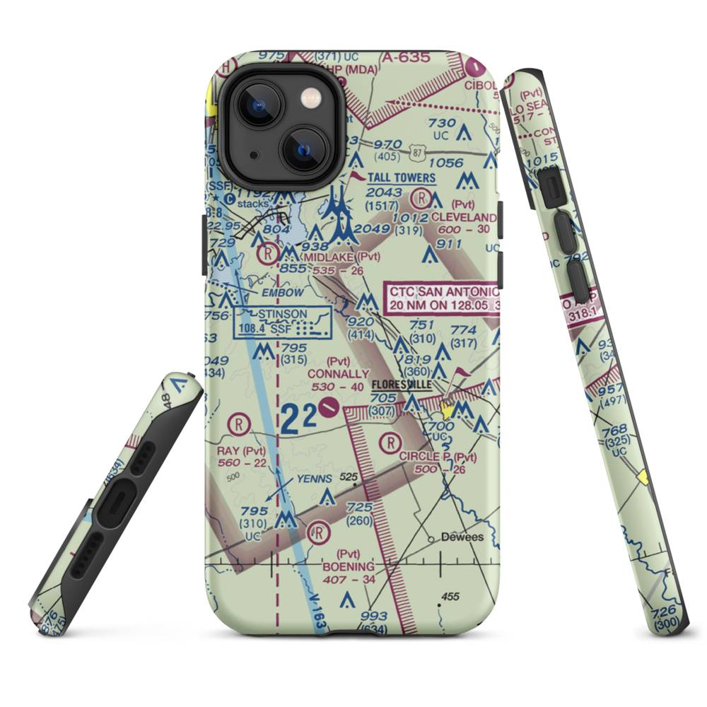 Patton Air Park (TT05) VFR Sectional  Tough iPhone Case iPhone 14 Plus model shown