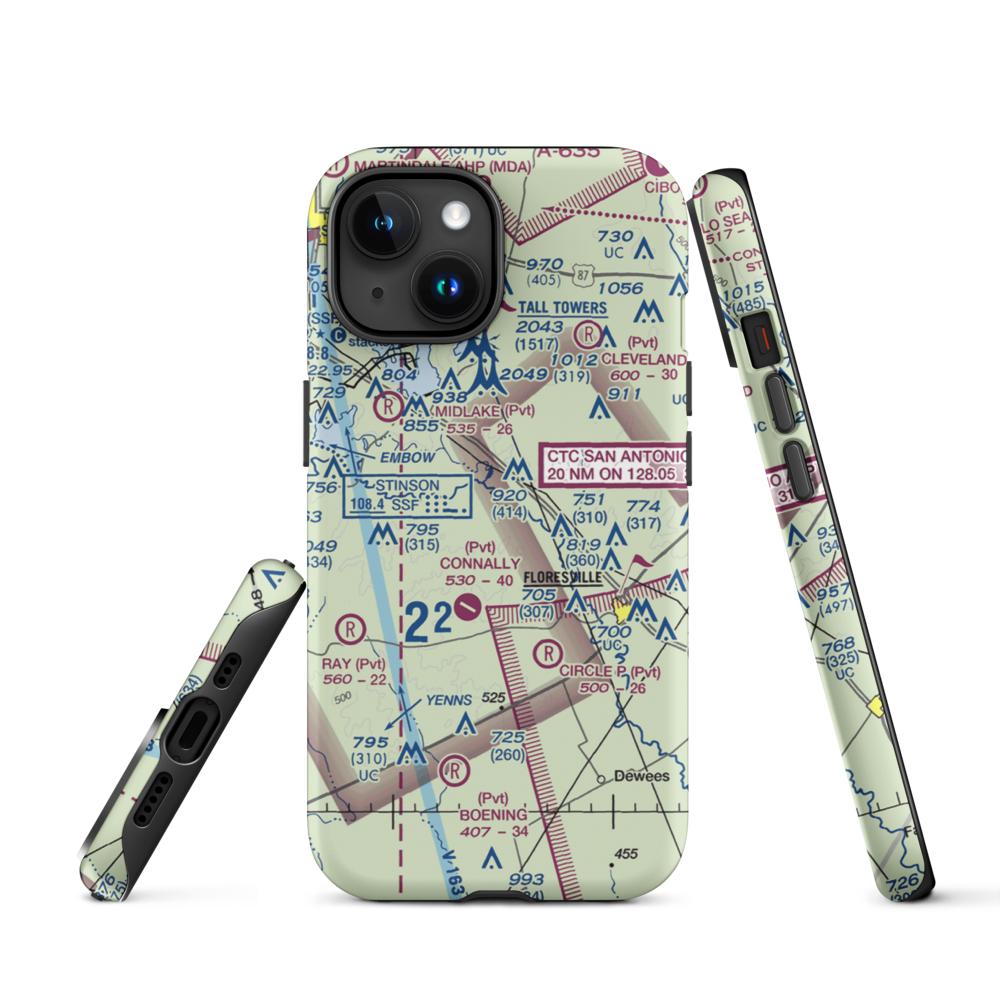 Patton Air Park (TT05) VFR Sectional  Tough iPhone Case iPhone 15 model shown