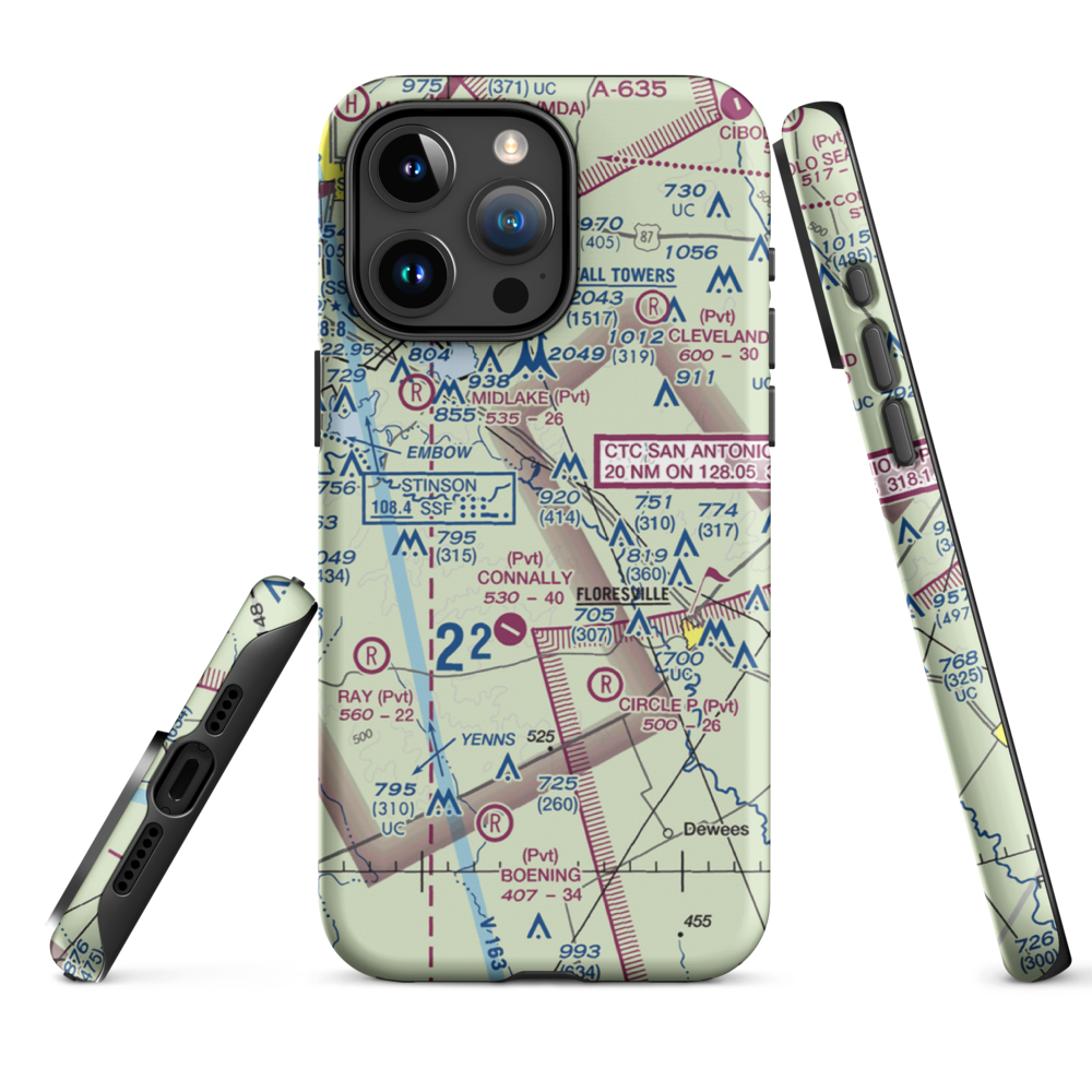 Patton Air Park (TT05) VFR Sectional  Tough iPhone Case iPhone 15 Pro Max model shown