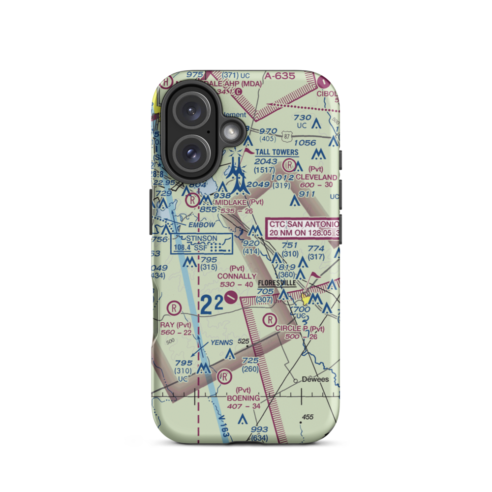 Patton Air Park (TT05) VFR Sectional  Tough iPhone Case iPhone 16 model shown