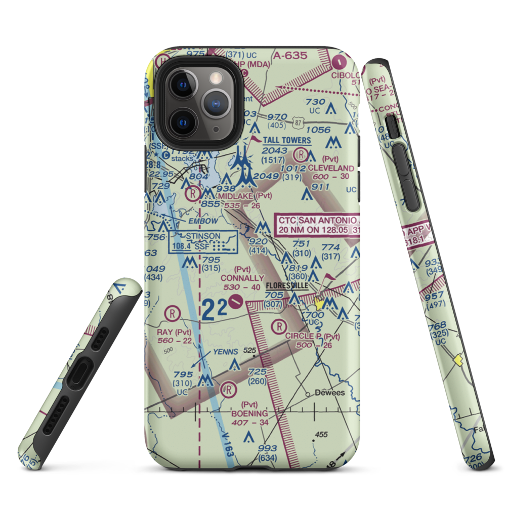 Patton Air Park (TT05) VFR Sectional  Tough iPhone Case iPhone 11 Pro Max model shown