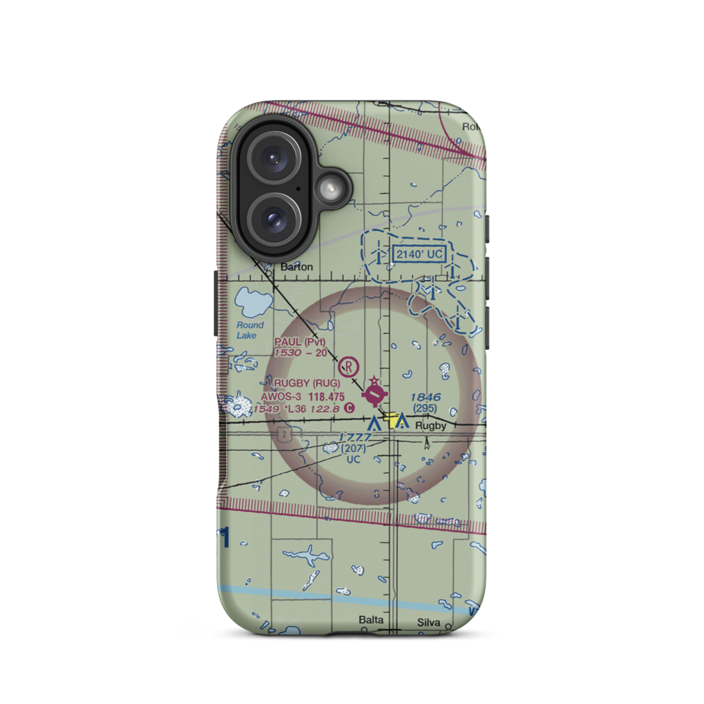 Paul Airstrip (NA49) VFR Sectional  Tough iPhone Case iPhone 16 model shown