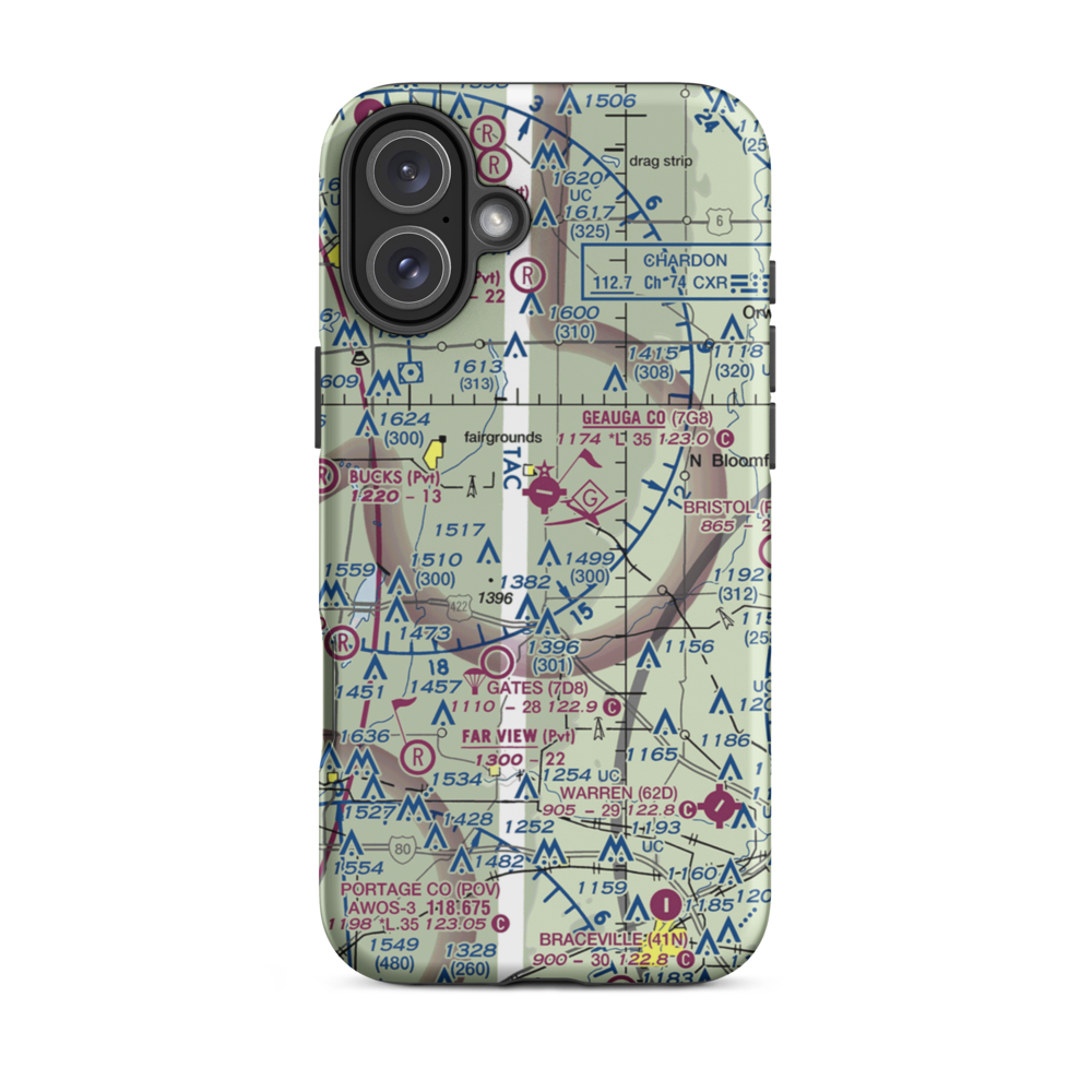 Pauls Airport (1OI1) VFR Sectional  Tough iPhone Case iPhone 16 Plus model shown