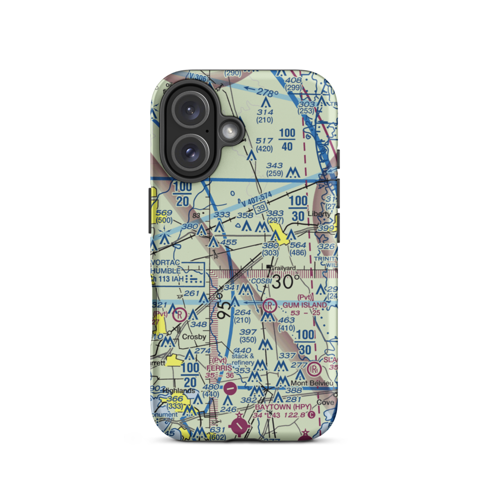 Pavlat Airport (3TS7) VFR Sectional  Tough iPhone Case iPhone 16 model shown