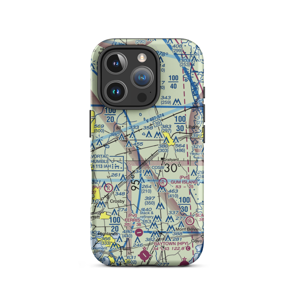 Pavlat Airport (3TS7) VFR Sectional  Tough iPhone Case iPhone 16 Pro model shown