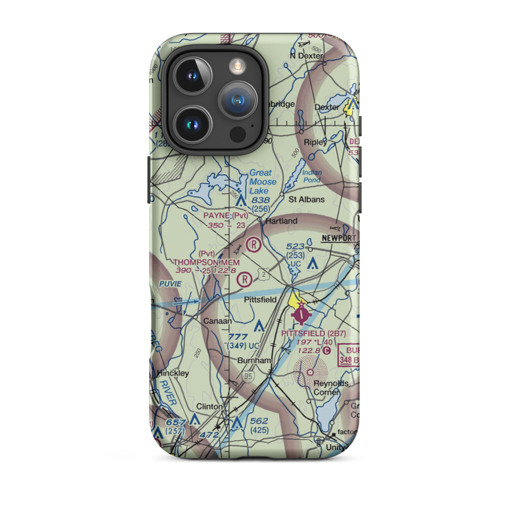 Payne Field (ME47) VFR Sectional  Tough iPhone Case iPhone 16 Pro Max model shown