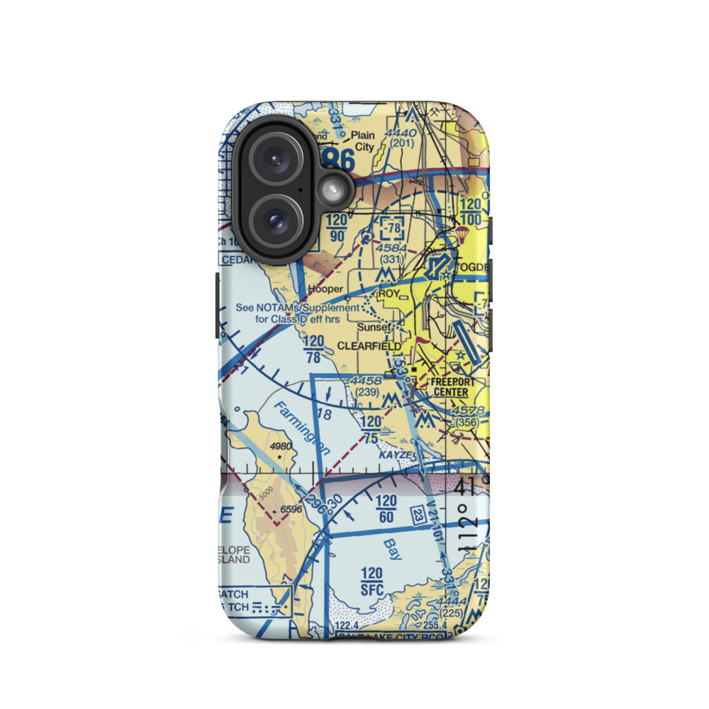 Payne Field (UT40) VFR Sectional  Tough iPhone Case iPhone 16 model shown